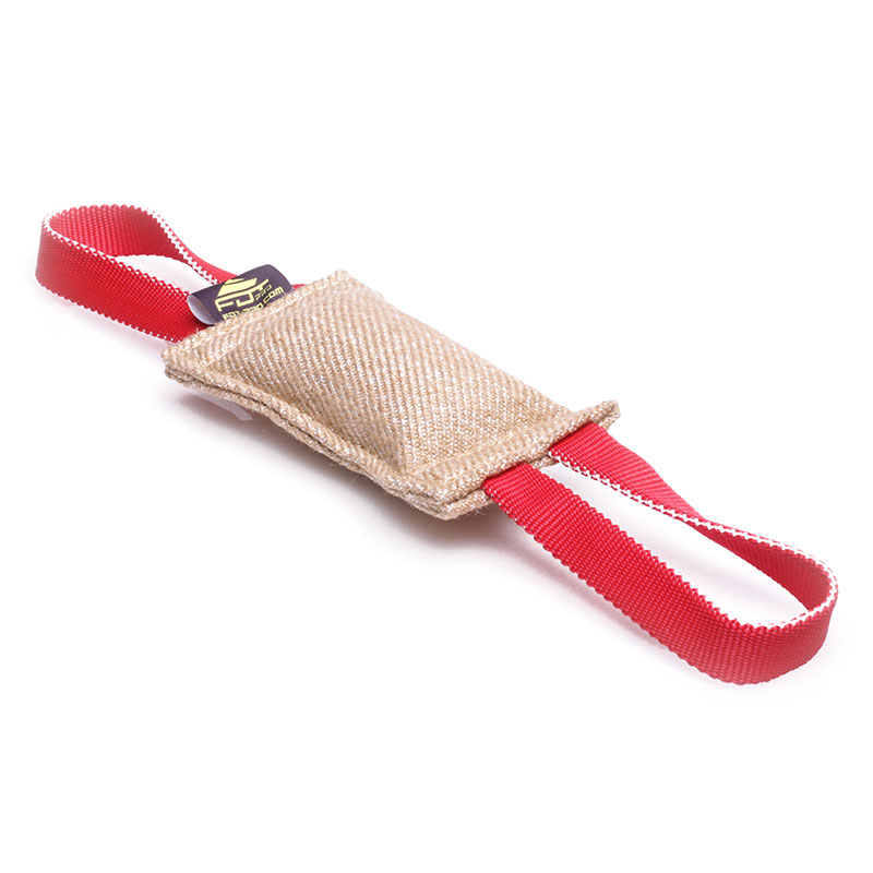 Jute Puppy Bite Tug with Two Handles - 2 1/3 inch on 8 inch (6x20 cm)