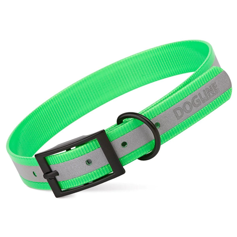 Dogline Reflective Translucent Biothane Collar