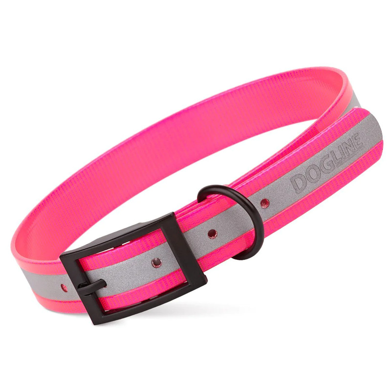 Dogline Reflective Translucent Biothane Collar