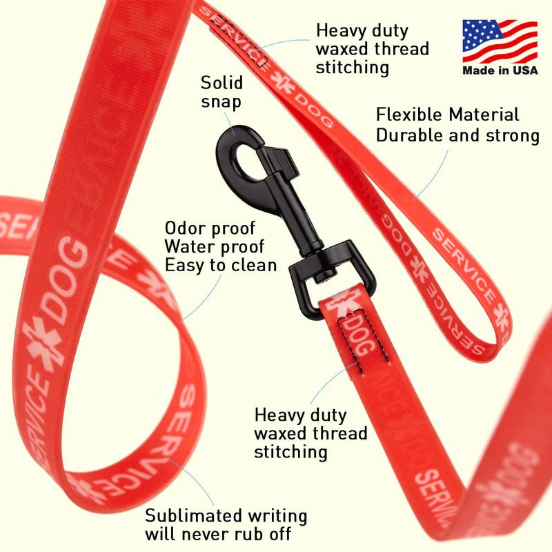 Biothane Adjustable Service Dog Leash